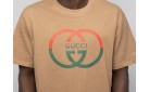 Футболка Gucci цвет: Бежевый